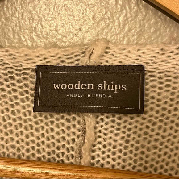 Wooden Ships Paola Buendia Boho Open Front Duster Cardigan Mohair Wool S/M - Picture 12 of 12